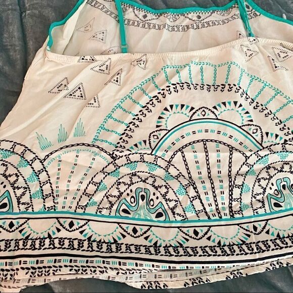 Miami Boho Cami Camisole White Black Turquoise L - Picture 2 of 6